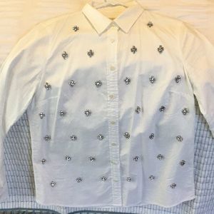 J crew blouse with bling